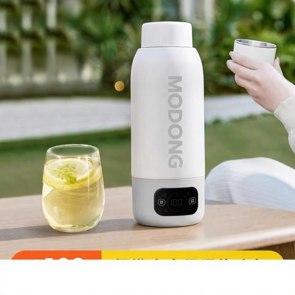 Přenosný elektrický cestovní hrnek na ohřev 600 ml, 316 Stainless Steel vložka