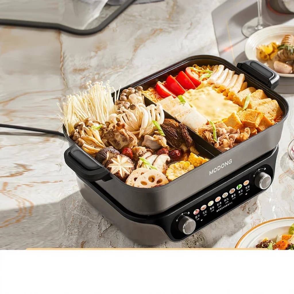 Dělený elektrický hotpot s nepřilnavou vložkou, objem 8L