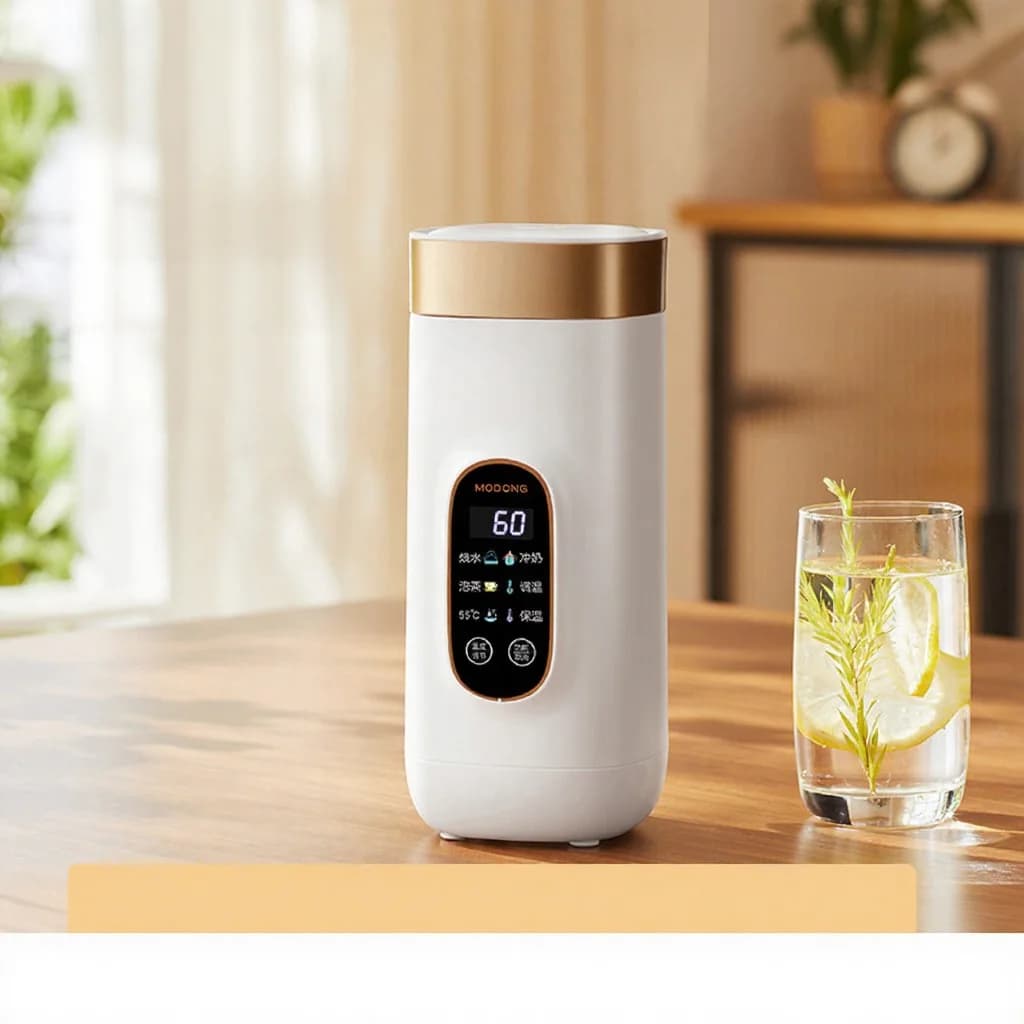 Přenosný elektrický ohřívací hrnek s regulací teploty