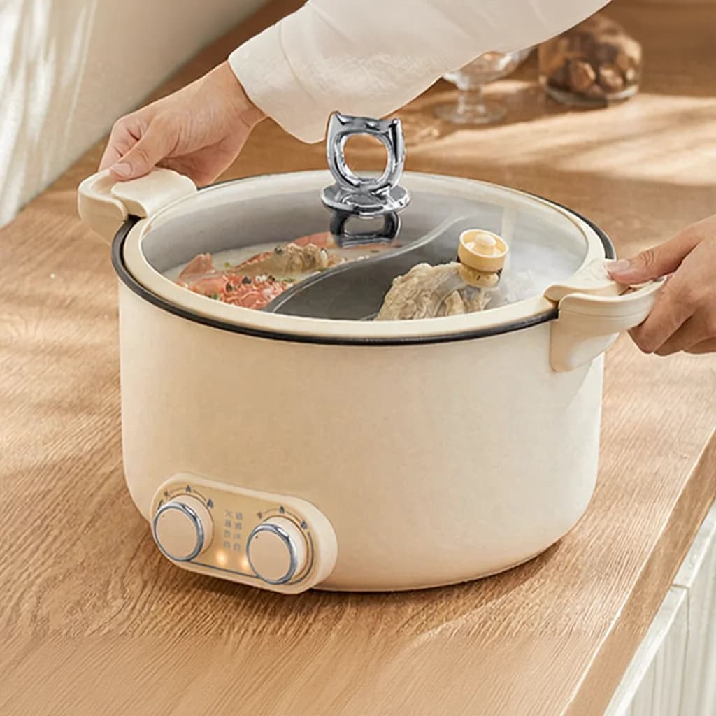 Elektrický dvouzónový hot pot 6L 7L 8L s dotykovým ovládáním