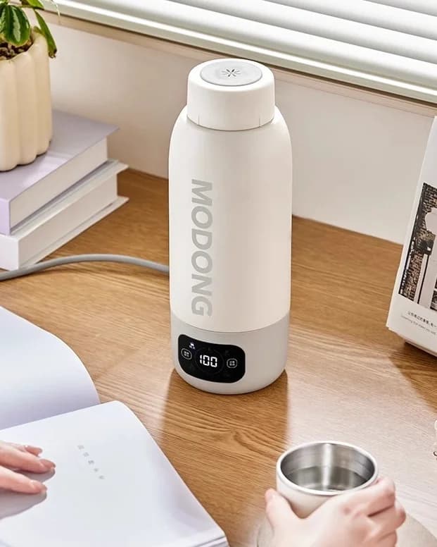 Přenosný elektrický cestovní hrnek na ohřev 600 ml, 316 Stainless Steel vložka