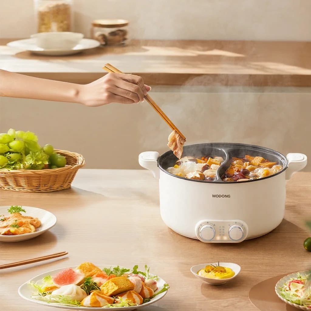 Elektrický dvouzónový hot pot 6L 7L 8L s dotykovým ovládáním