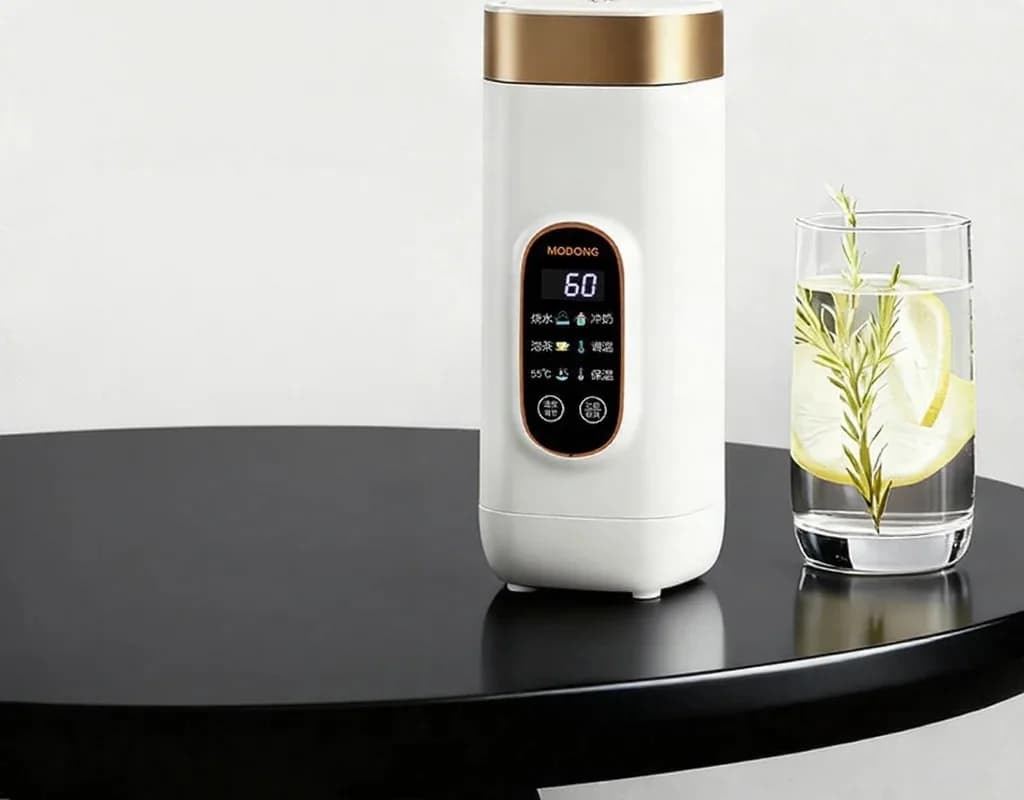 Přenosný elektrický ohřívací hrnek s regulací teploty