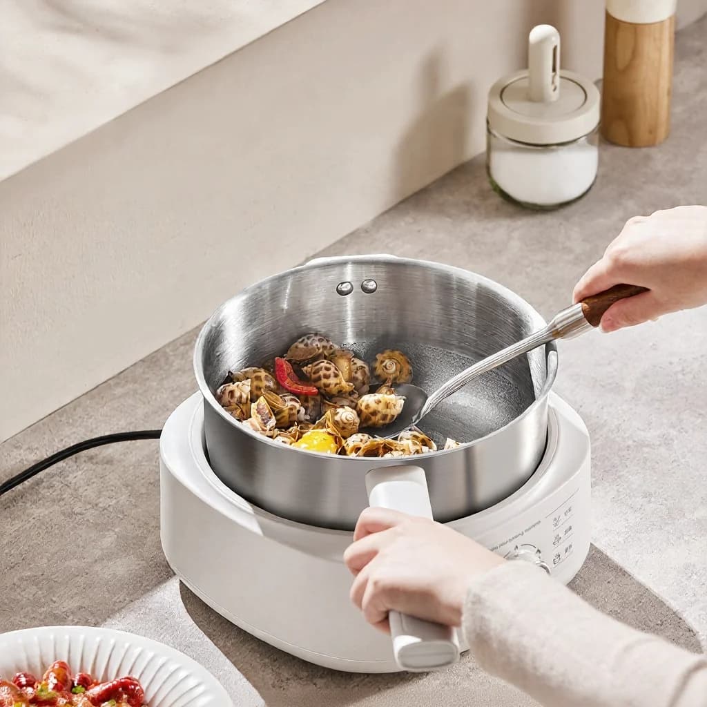 Nerezový elektrický hot pot s napařovačem, 3L, 220V
