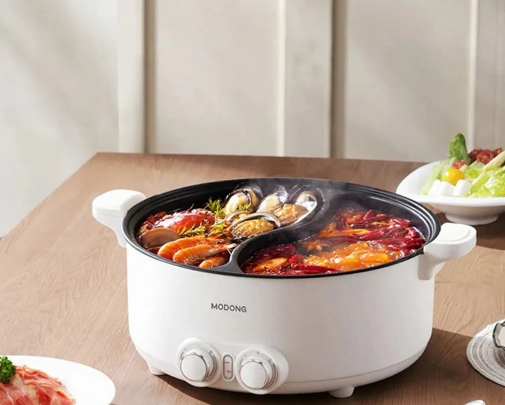 Elektrický dvouzónový hotpot 8L s nastavitelnou teplotou
