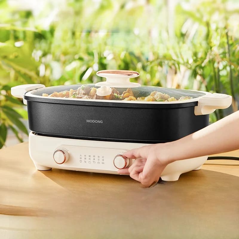 Rozdělený elektrický hot pot 7L se dvěma zónami a nezávislým řízením teploty