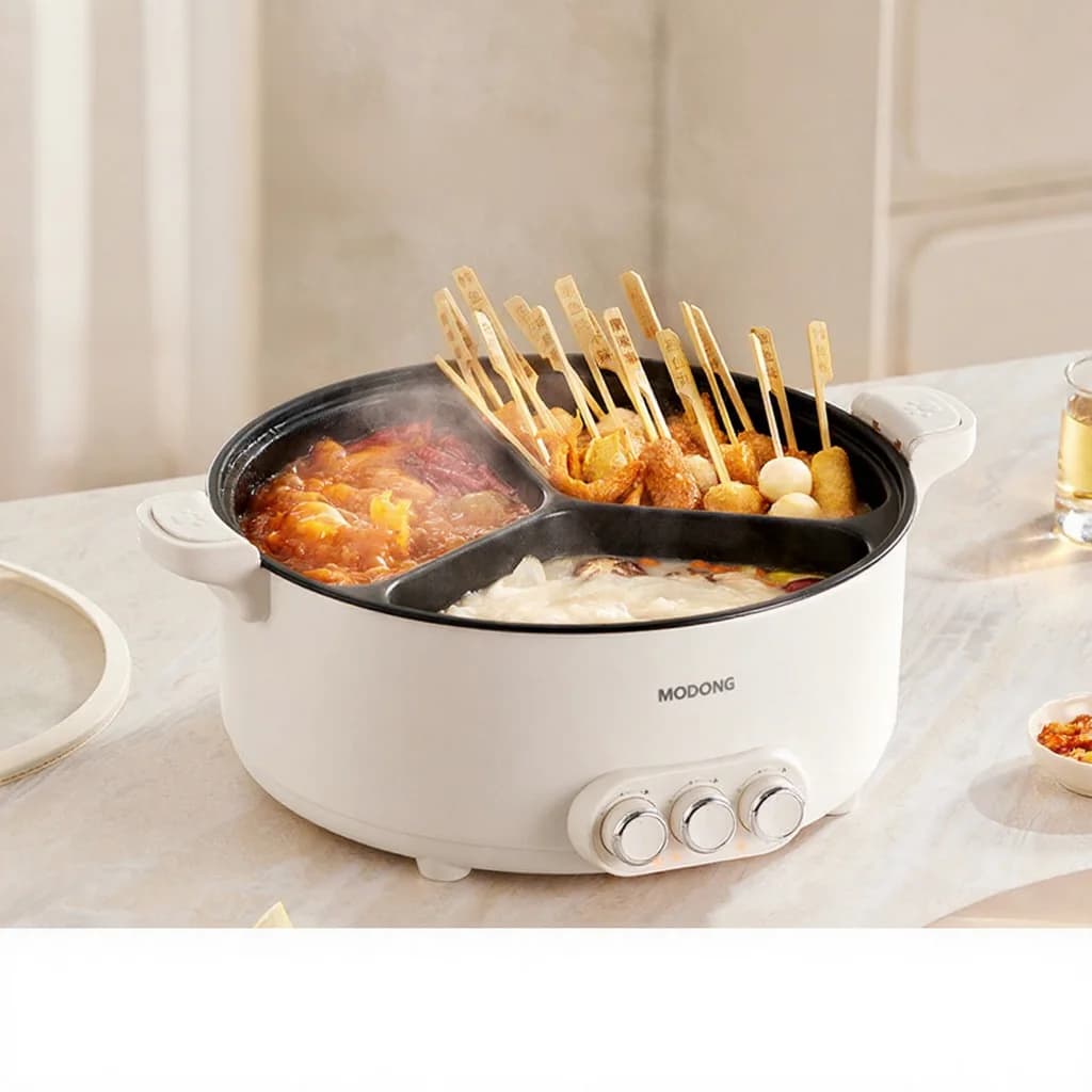 Elektrický hot pot s přepážkou, 5.6L/8L, 220V