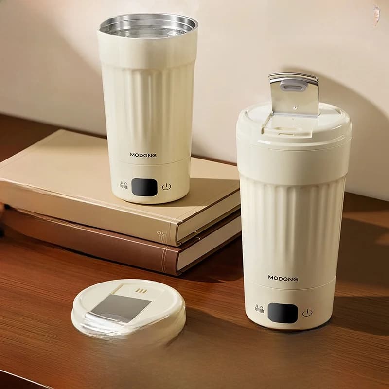 Přenosný elektrický ohřívací hrnek, 400mL, 7 nastavení teploty