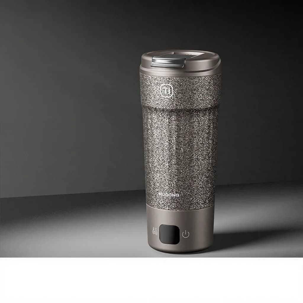 Titanium elektrický cestovní hrnek 400ml s displejem teploty