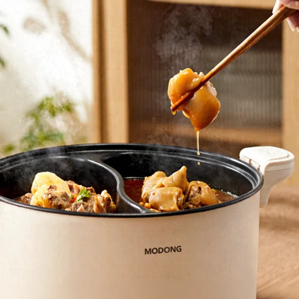 Elektrický dvouzónový hot pot 6L 7L 8L s dotykovým ovládáním