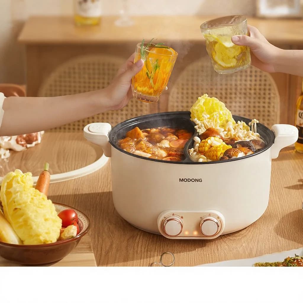 Elektrický dvouzónový hot pot 6L 7L 8L s dotykovým ovládáním
