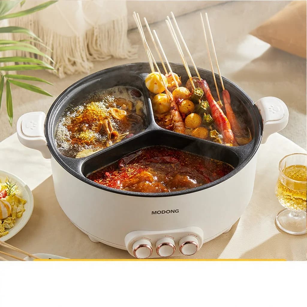 Elektrický hot pot s přepážkou 6L-8L, 220V, 5-6 osob