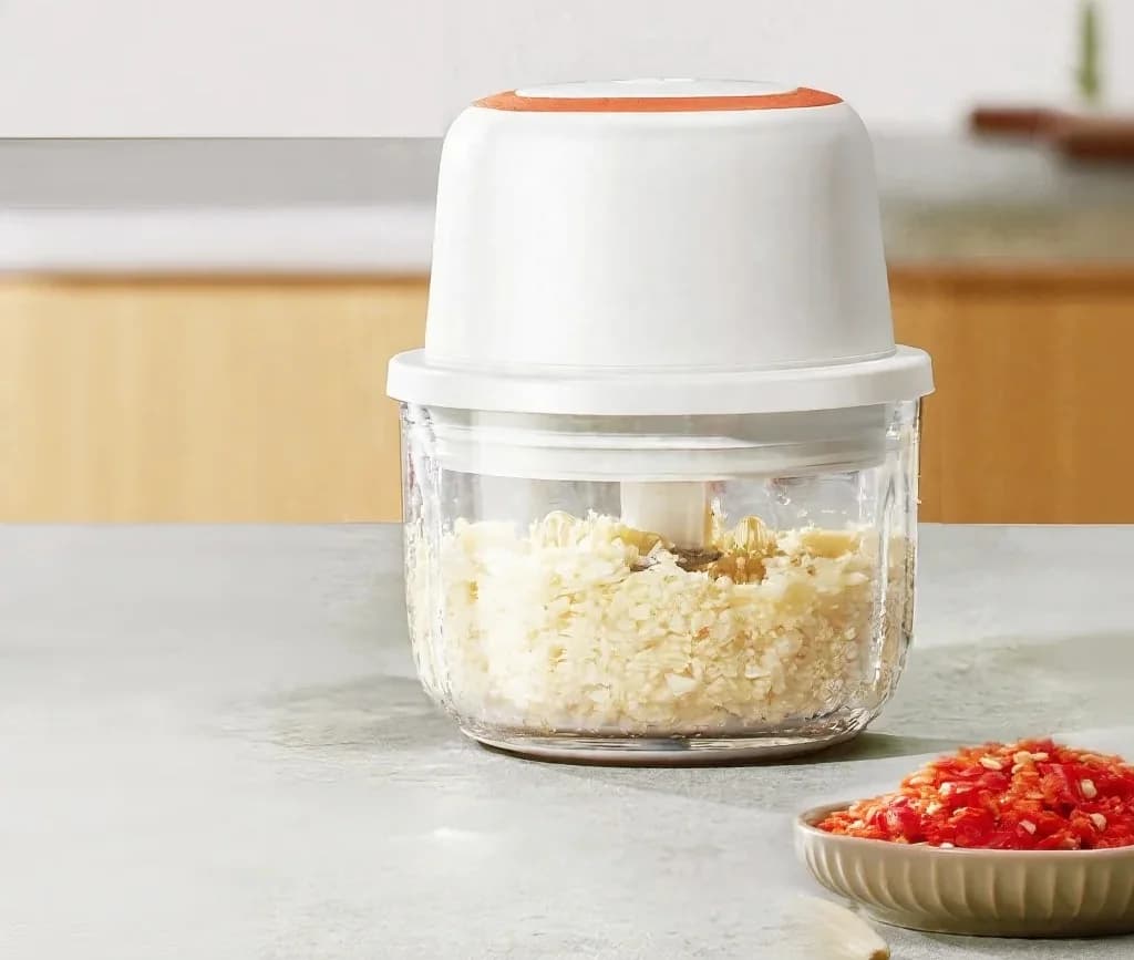 Elektrický sekáček na česnek, mini food procesor 300 ml, 5 V, 45 W