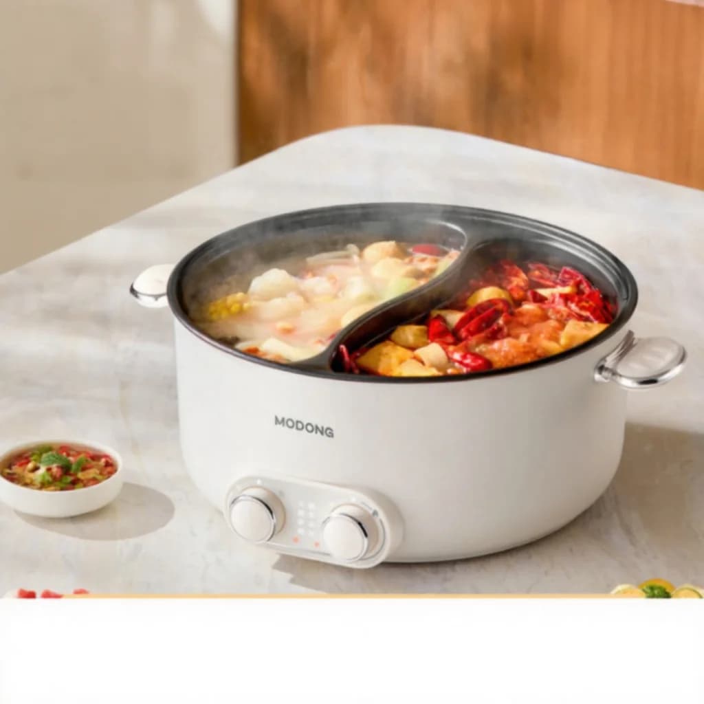 Elektrický hot pot 6L se dvěma zónami a nezávislou regulací teploty