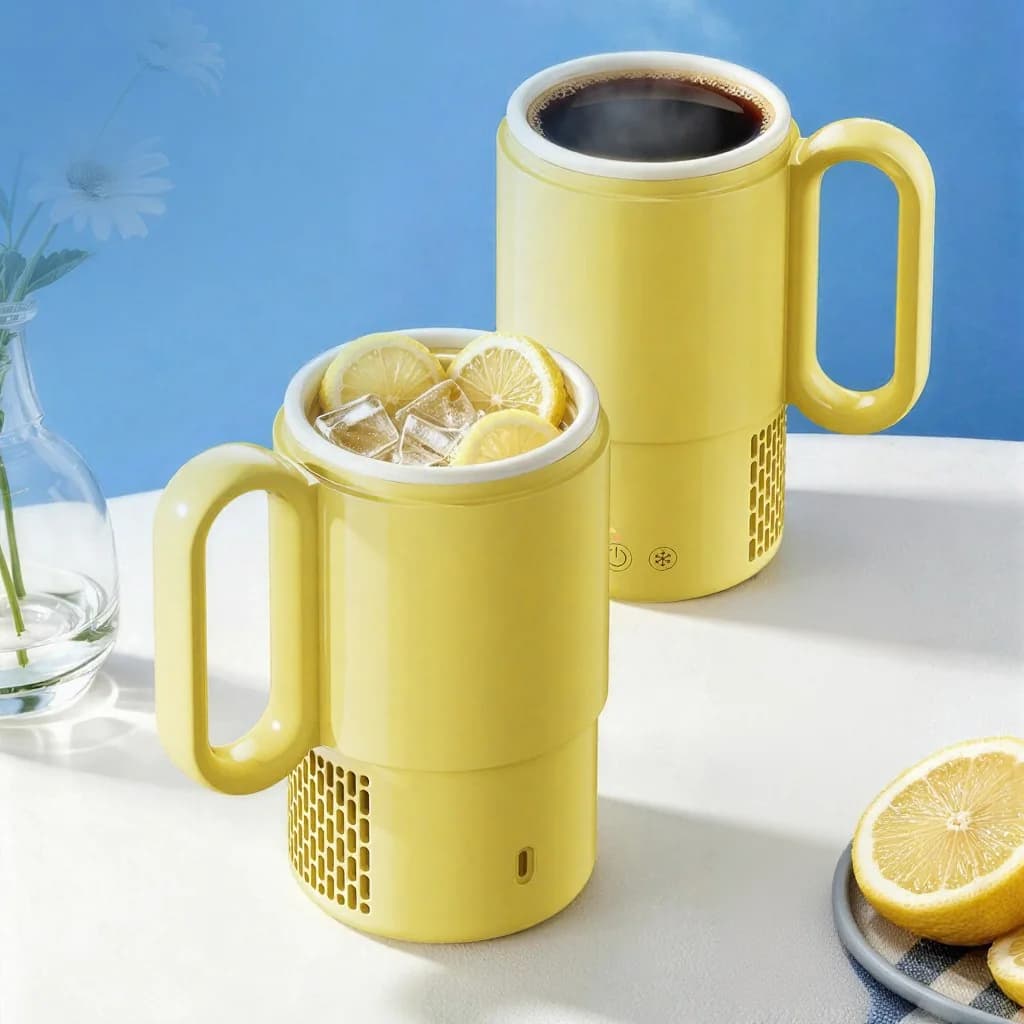 Přenosný ohřívací a chladicí hrnek 450 mL 36 W s dotykovým ovládáním