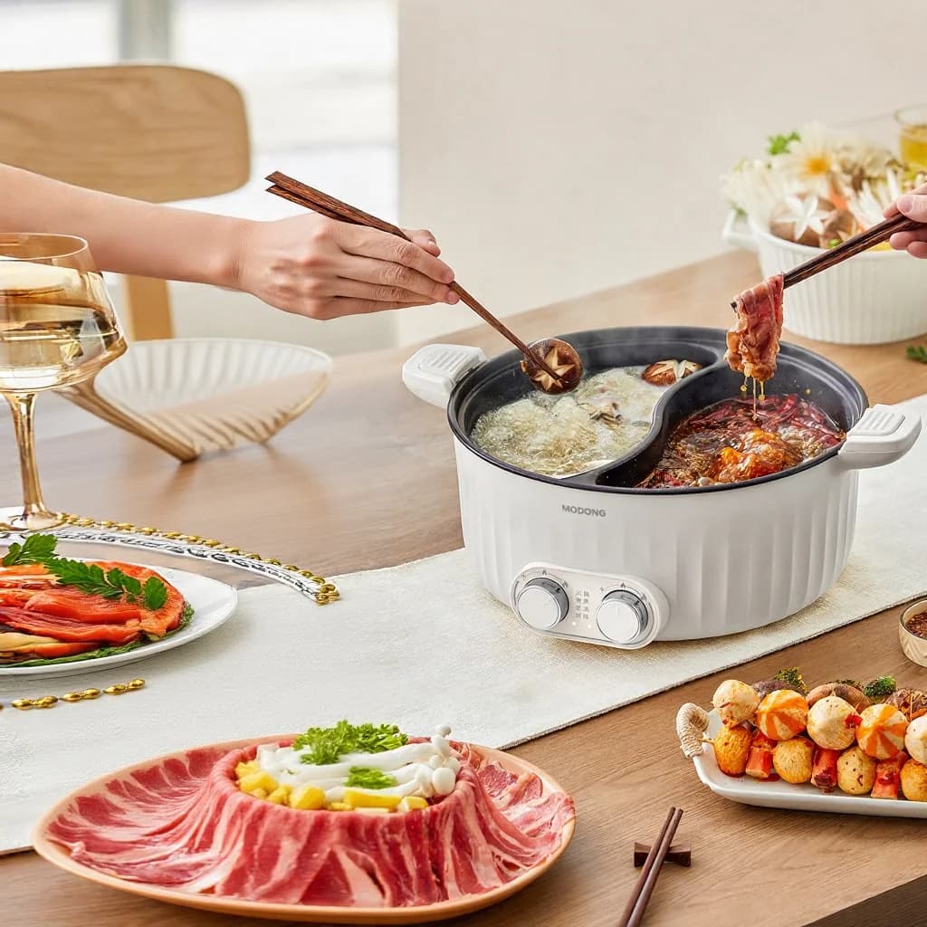 7L dvouzónový elektrický hotpot s nezávislou regulací teploty