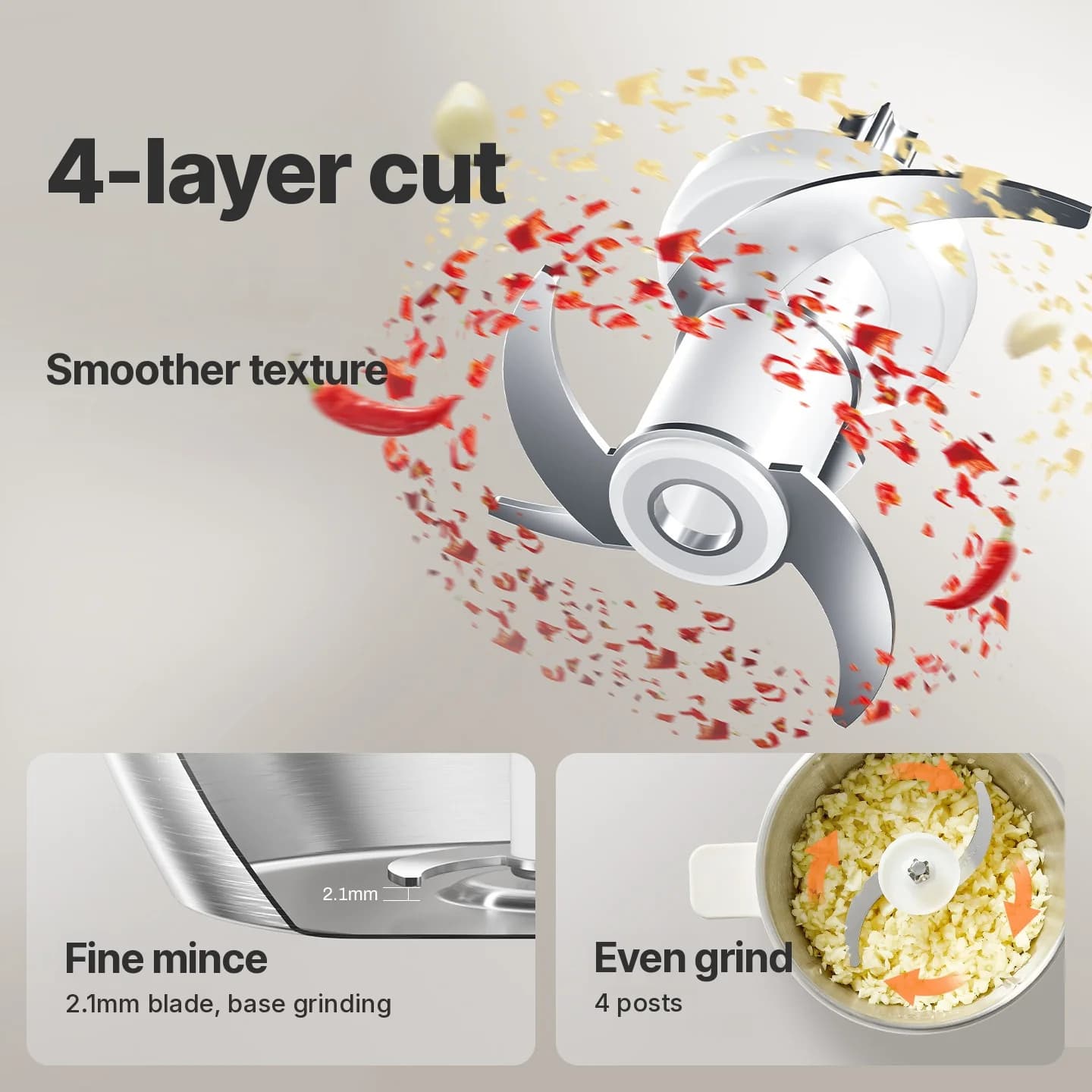 Bezdrátový elektrický sekáček na potraviny 100W Mini Garlic Mincer