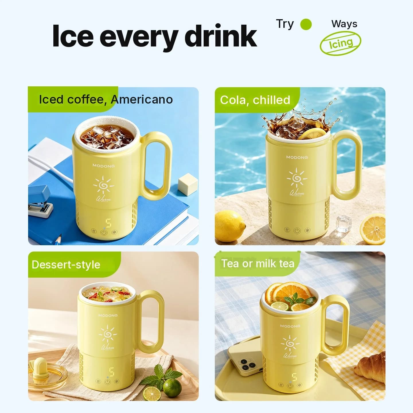 Mini chladicí a hřející hrnek 450ml 36W dotykové ovládání