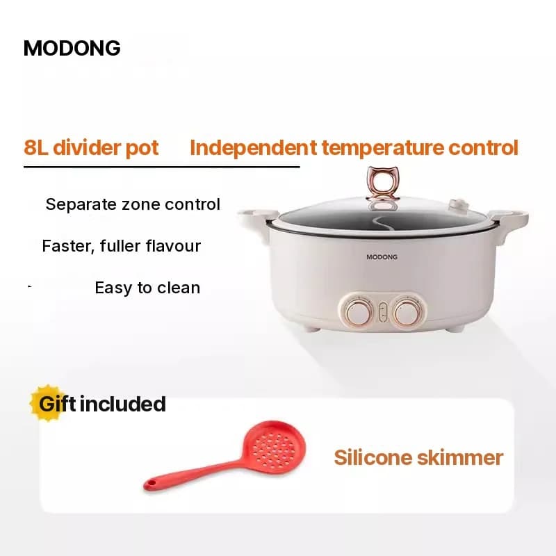 Elektrický hot pot s přepážkou 6L-8L, 220V, pro 5-6 osob