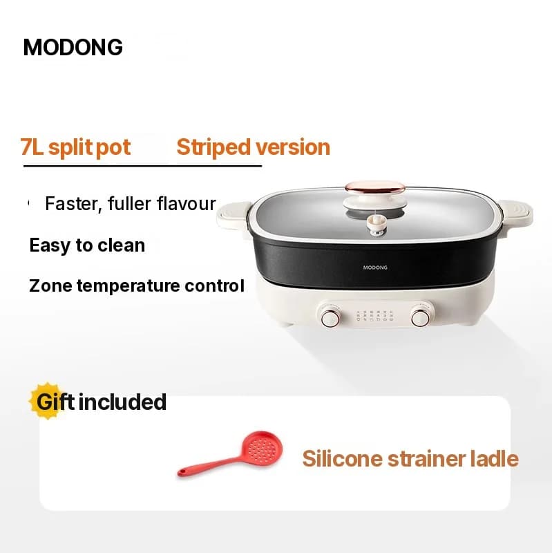Elektrický hot pot 7 l s přepážkou nebo čtyřmřížkový, 220V, dělený hrnec