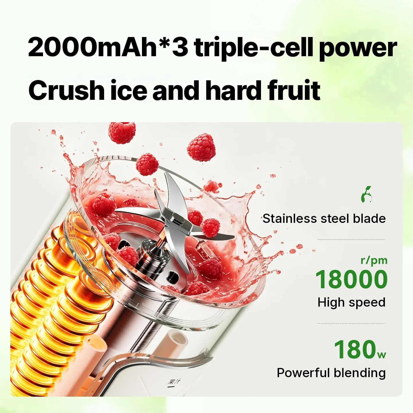 Přenosný bezdrátový mixér ve tvaru hrnku na džusy a smoothie