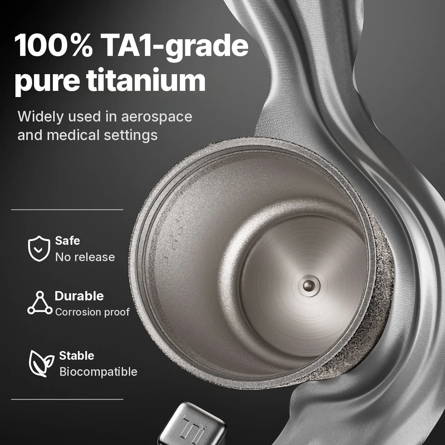 Titanium elektrický cestovní hrnek 400ml s displejem teploty