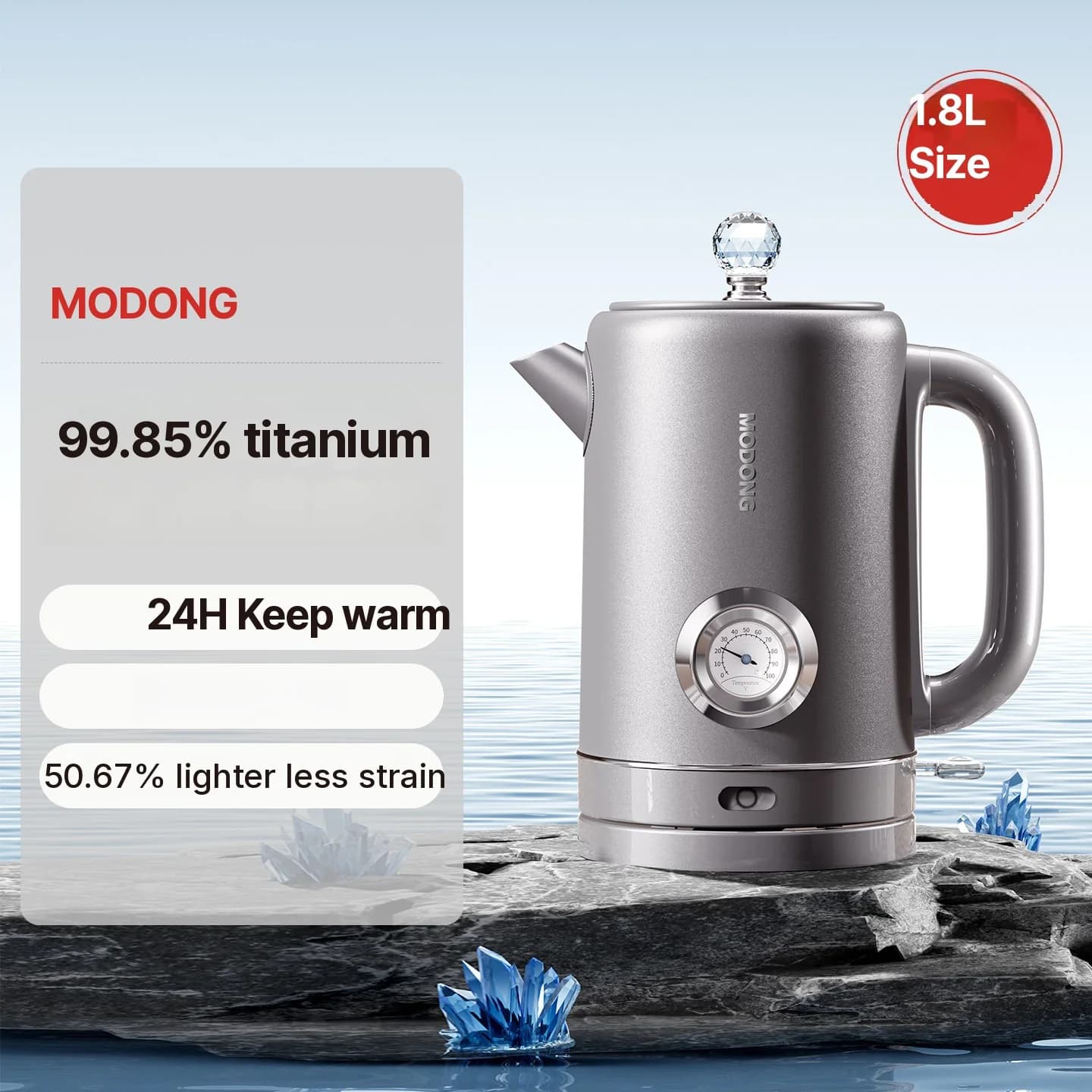 Elektrická konvice z nerezové oceli 304 1.8L udržování teploty 1500W