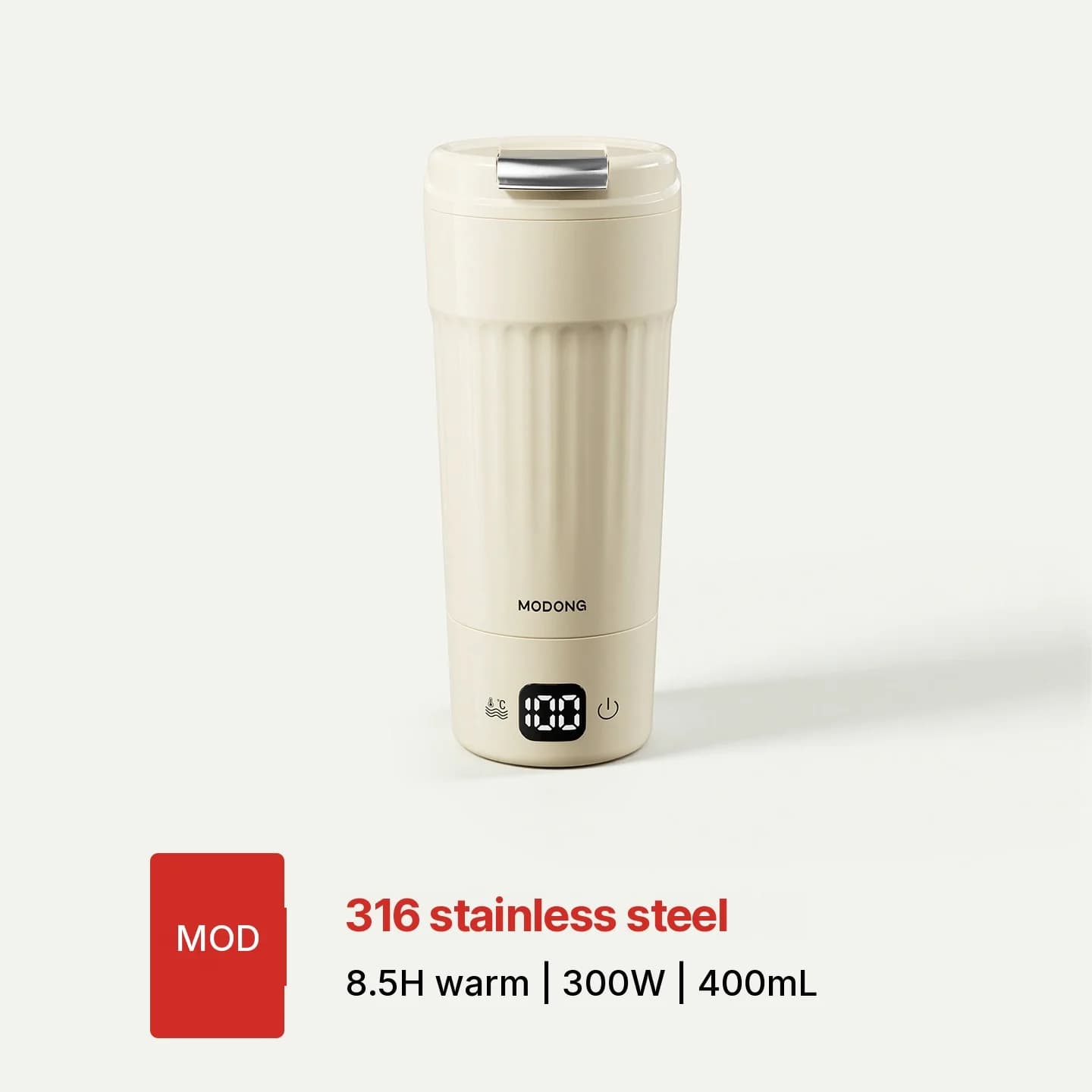 Přenosný elektrický ohřívací hrnek, 400mL, 7 nastavení teploty