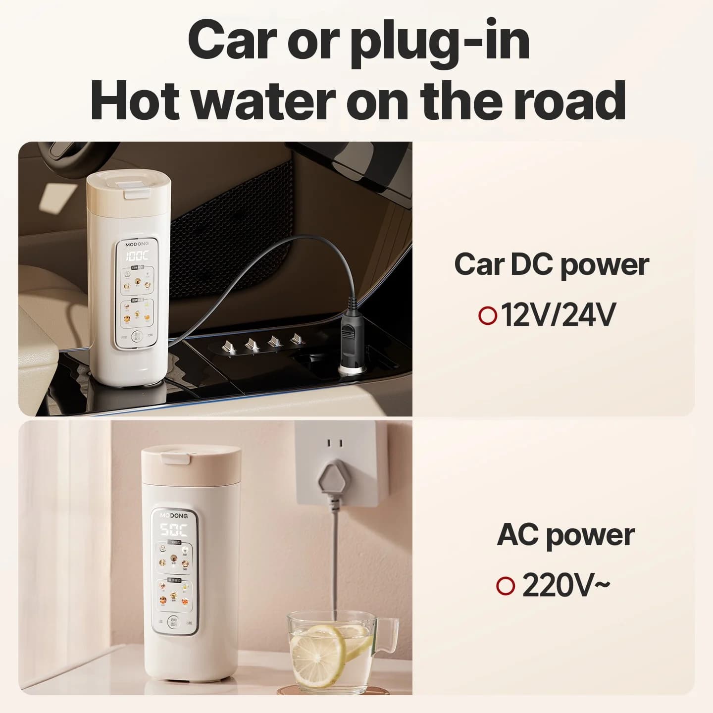 Přenosný elektrický ohřívací hrnek s regulací teploty