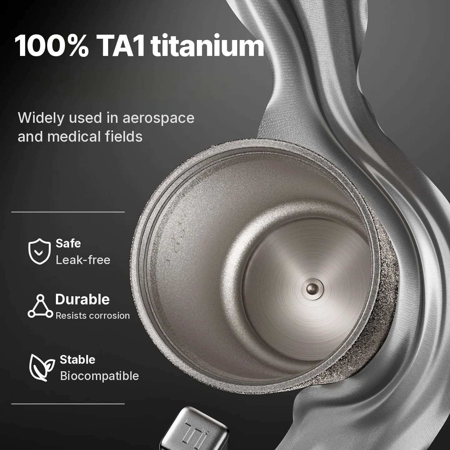 Přenosný titanový elektrický hrnek 400 ml s displejem teploty