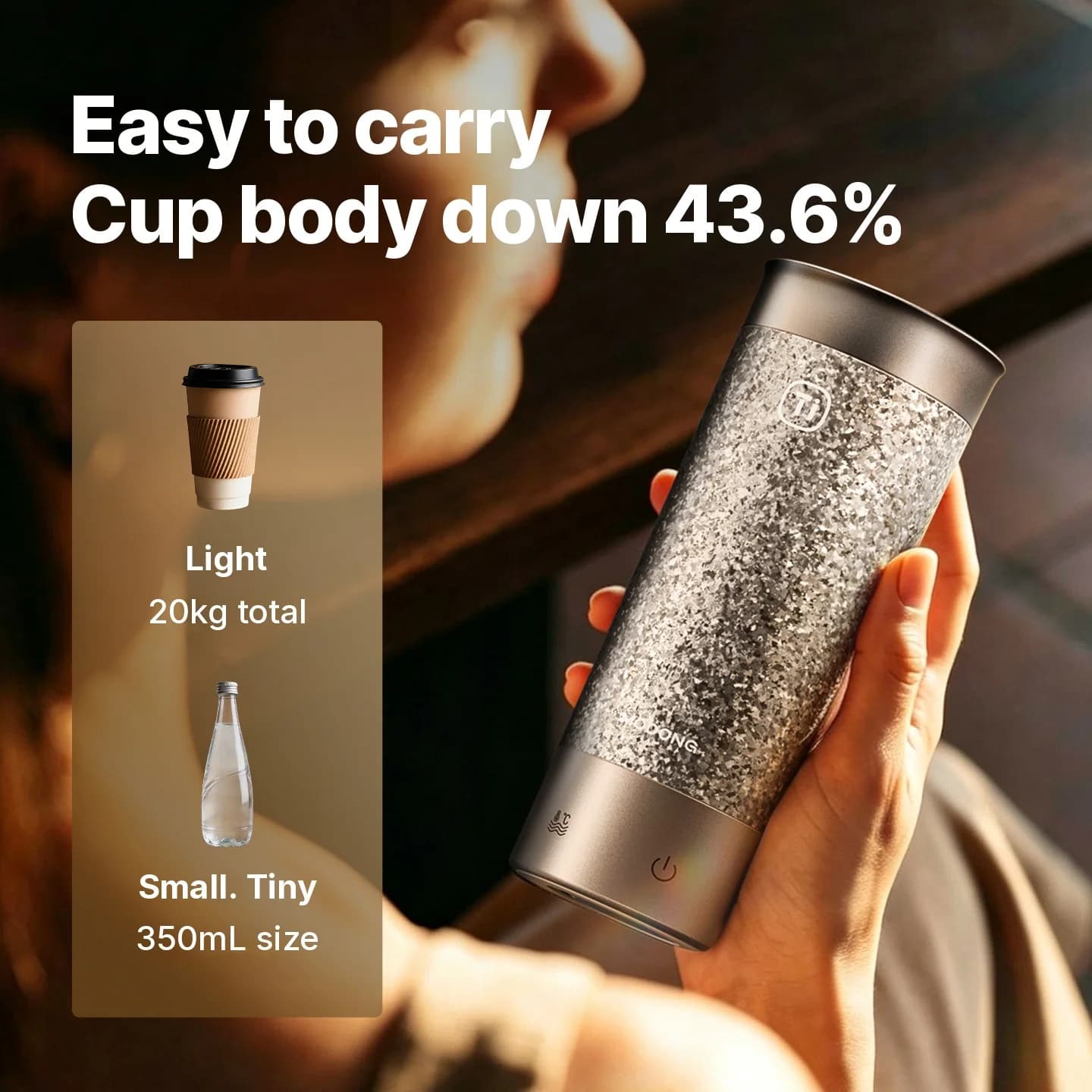 Titanium Přenosný elektrický ohřívací hrnek 350ml dárková krabice