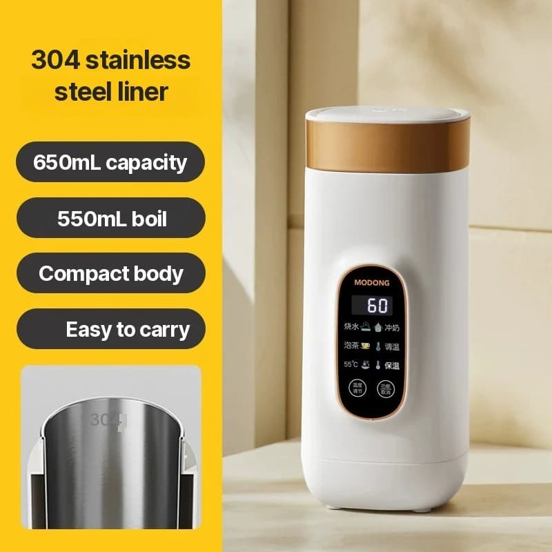 Přenosný elektrický ohřívací hrnek 650ml s vložkou 304 nebo 316