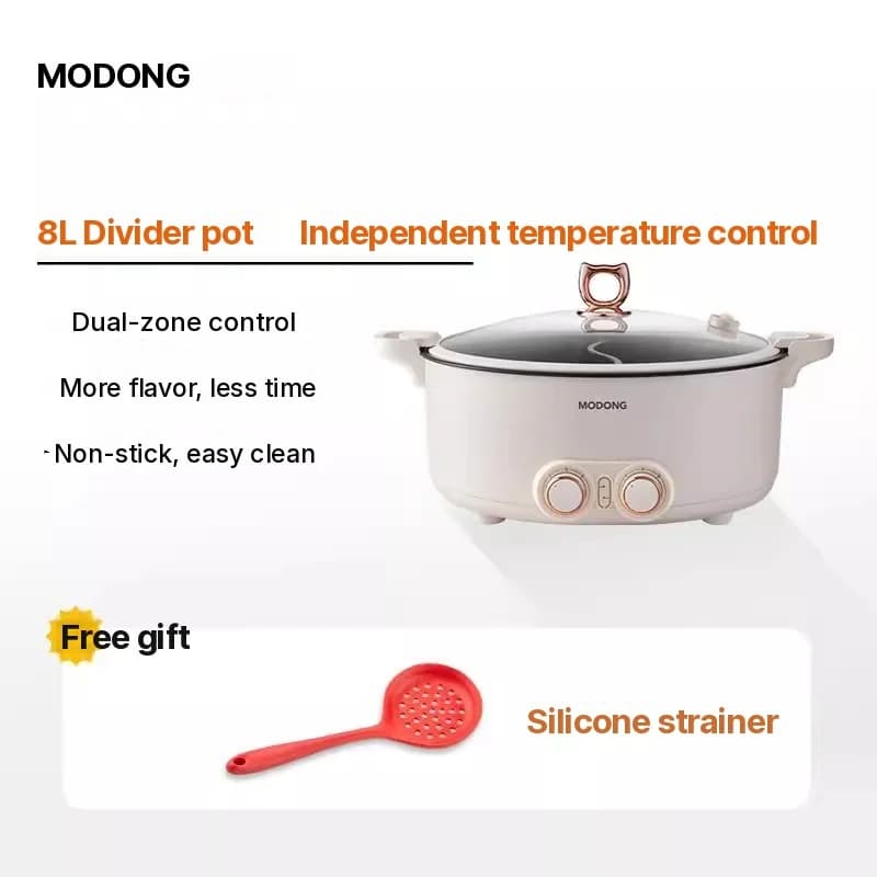 Elektrický hot pot s přepážkou 6L-8L, 220V, 5-6 osob