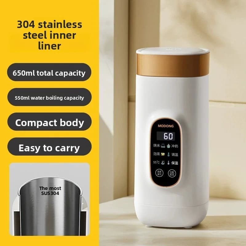 Přenosný elektrický ohřívací hrnek 650 ml s vložkou 304 nebo 316
