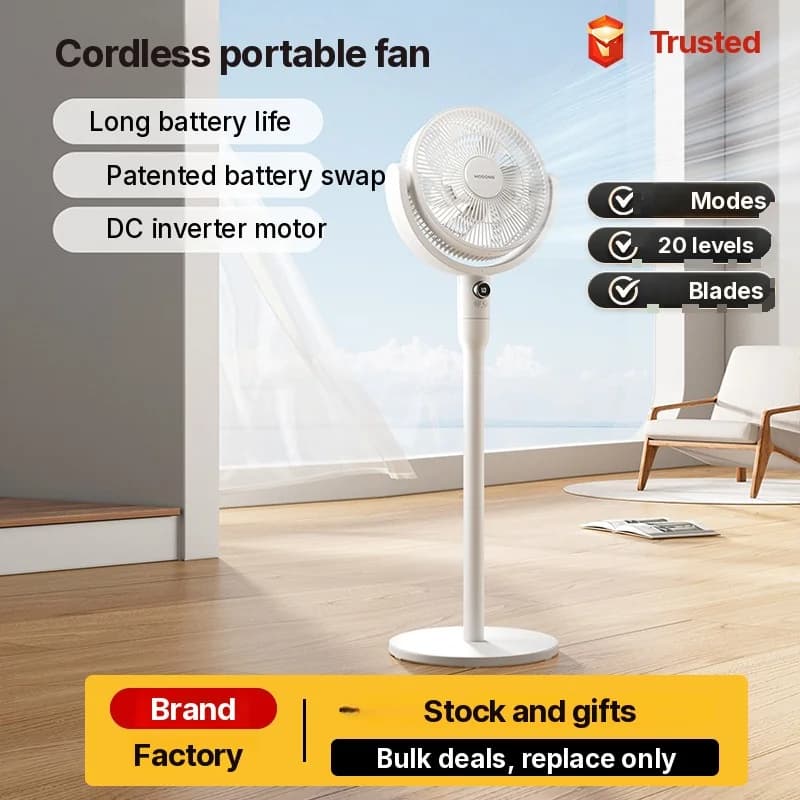 Stolní cirkulační ventilátor s ovládáním hlasem a oscilací