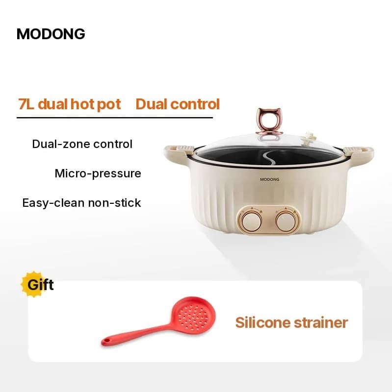 Elektrický hot pot s přepážkou 6L-8L, 220V, 5-6 osob