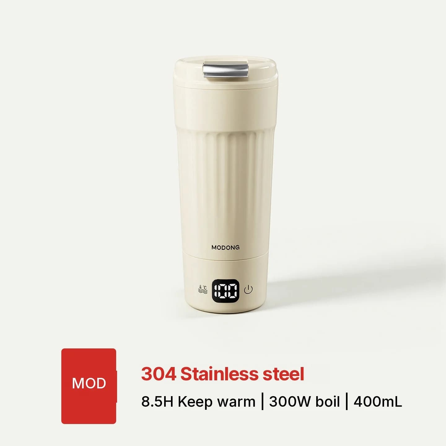 Přenosný elektrický ohřívací hrnek, 400mL, 7 nastavení teploty