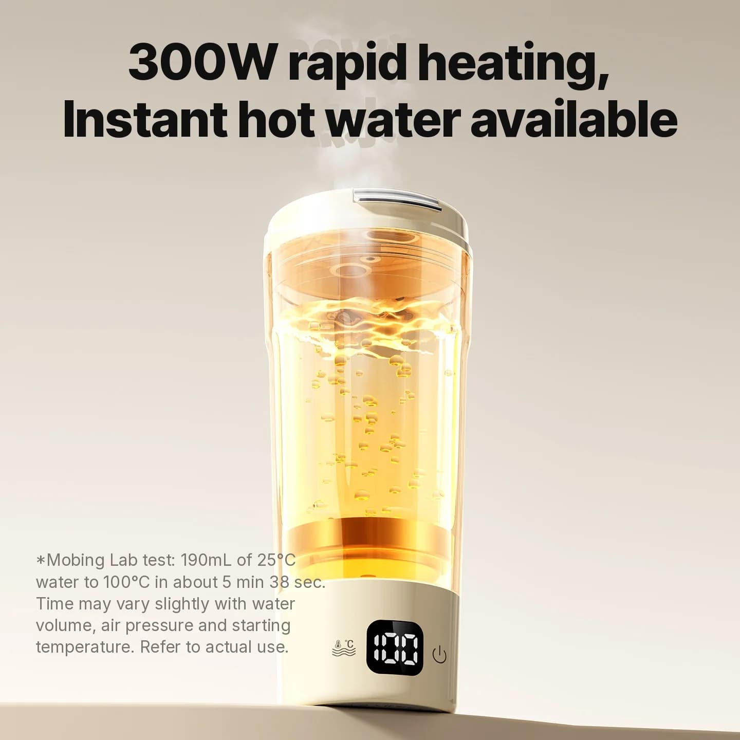 Přenosný elektrický ohřívací hrnek, 400mL, 7 nastavení teploty