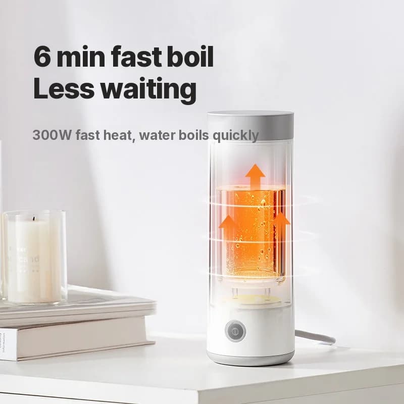 Přenosný elektrický ohřívací hrnek, nerez 304, 300 ml, 220 V