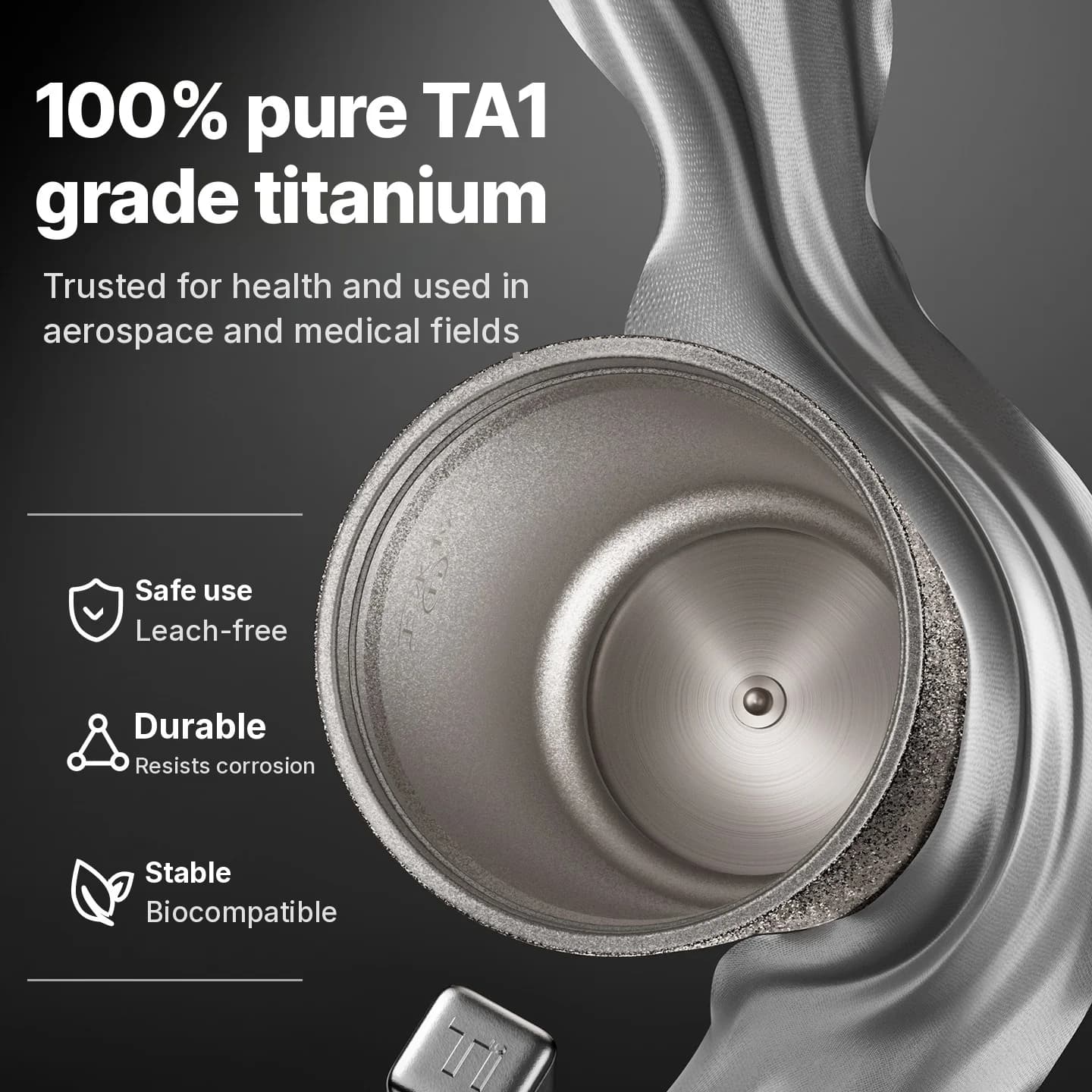 Přenosný titanový elektrický ohřívací hrnek 400 ml s displejem teploty