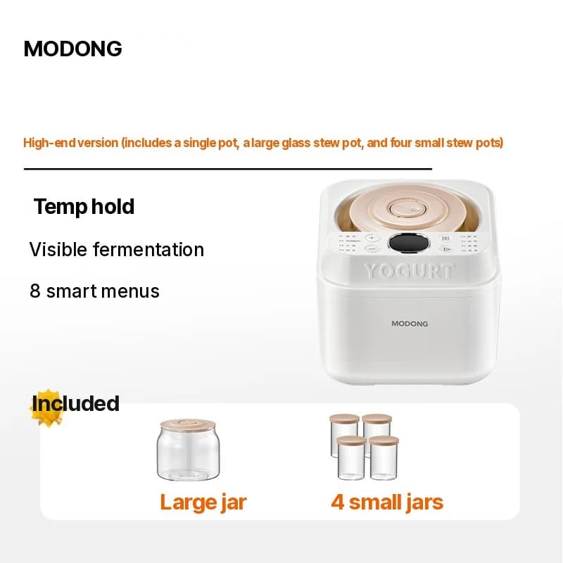 Automatický výrobce jogurtu a fermentor, 500–1000 ml, 220 V