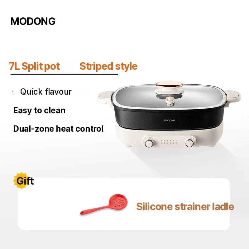 Elektrický hot pot 7L s přepážkou nebo čtyřdílnou přihrádkou, 220V, dělený hrnec