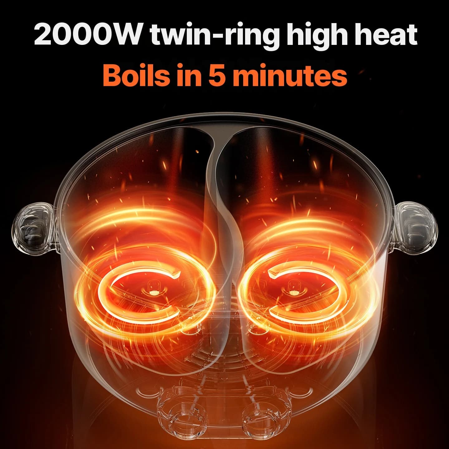 Elektrický hrnec na hot pot 6 l s dvojitou zónou a nezávislým ovládáním teploty