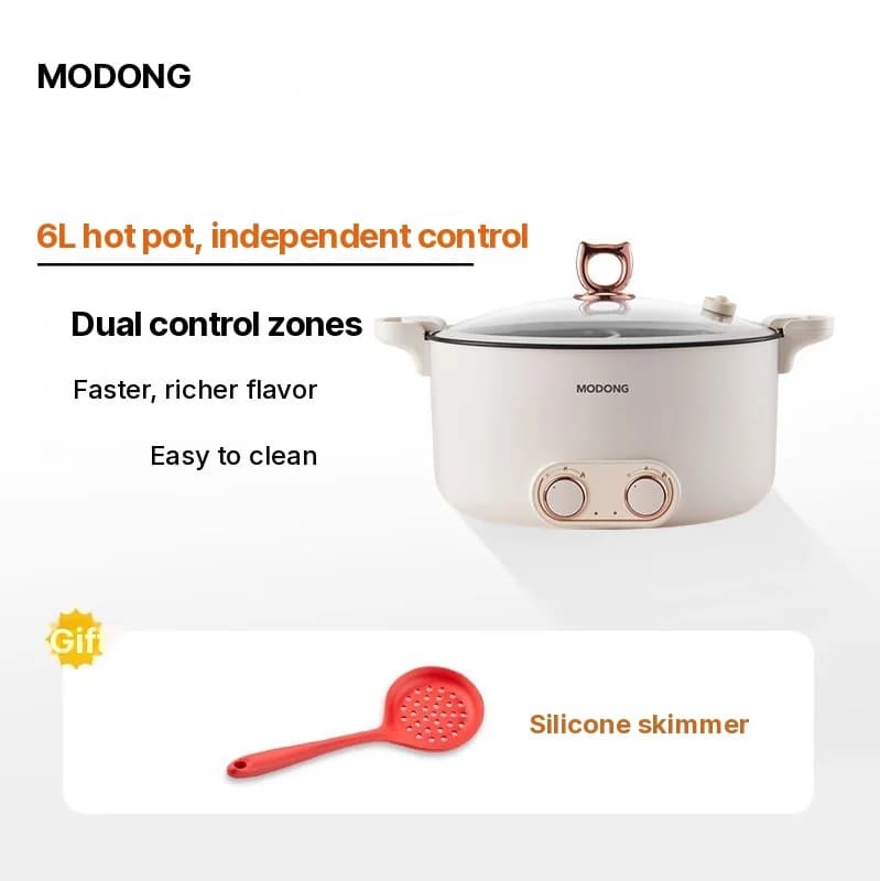 Elektrický hot pot s přepážkou 6L-8L, 220V, pro 5-6 osob