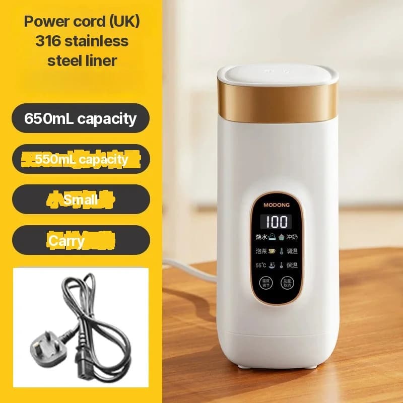 Přenosný elektrický ohřívací hrnek 650 ml s vložkou 304 nebo 316