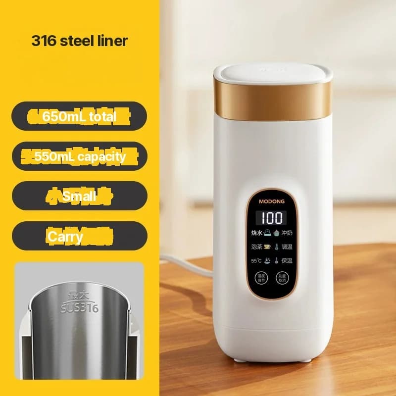 Přenosný elektrický ohřívací hrnek 650 ml s vložkou 304 nebo 316