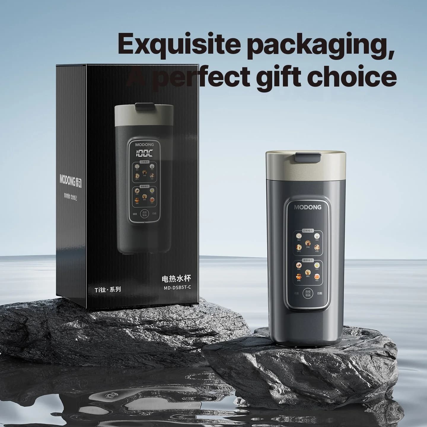 Přenosný elektrický ohřívací hrnek s regulací teploty