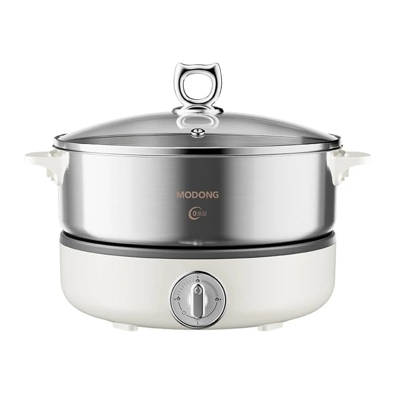 Dělený elektrický hot pot s vnitřní nádobou z nerezové oceli, 1500W