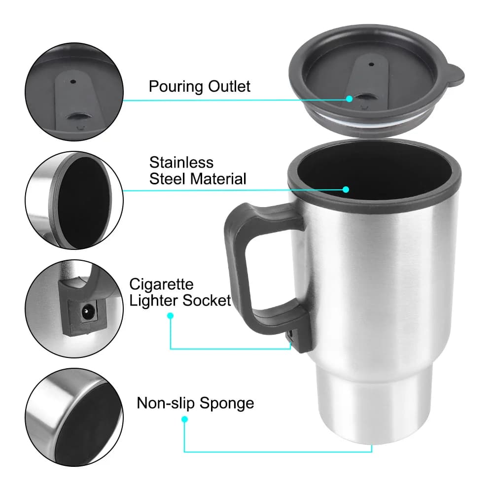 450ml 12V elektrická konvice do auta
