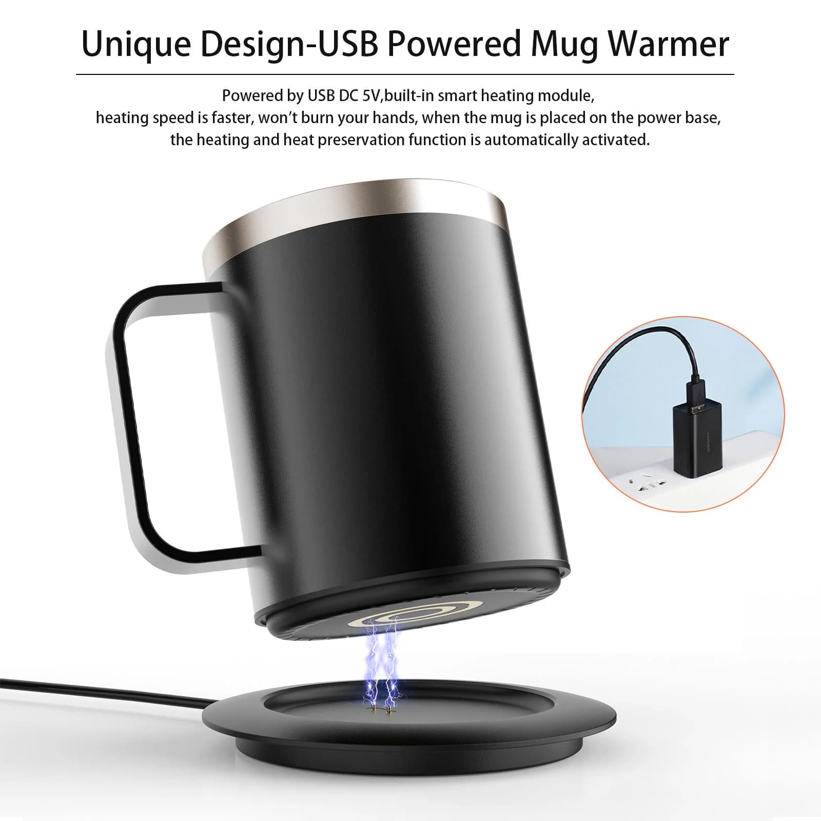 12oz USB vyhřívaný hrnek na kávu